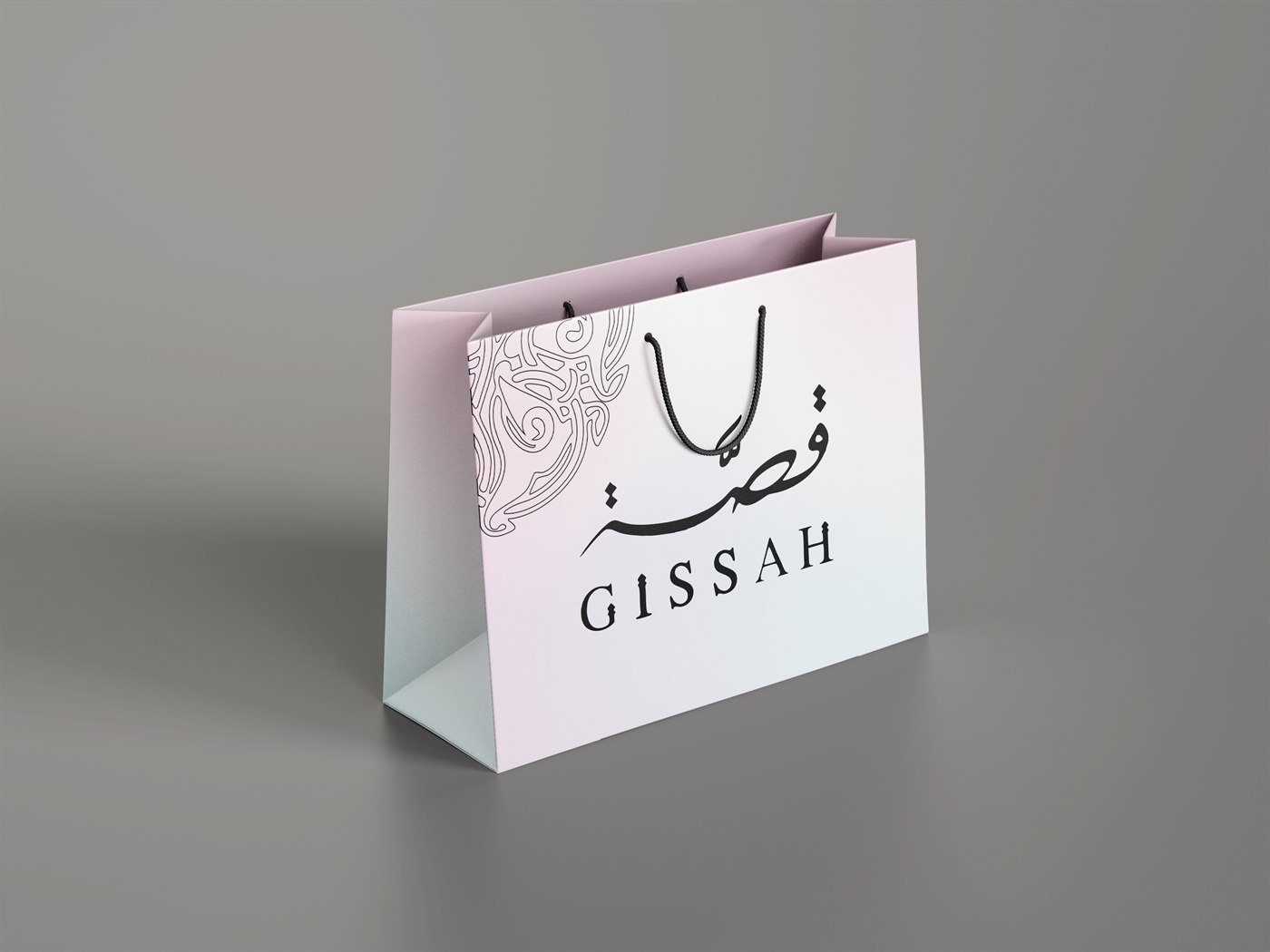 حقيبة تسوق مطبوعة لعلامة Gissah منشورة ضمن أعمال OTRAKÇI REKLAM